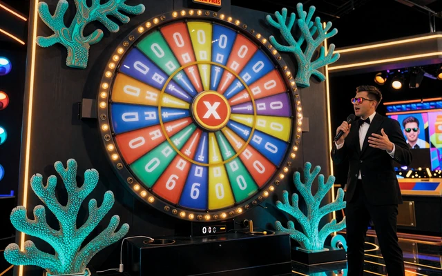 Neon Game-Show-Set mit Gl&uuml;cksrad - Game Shows im Live Casino online bei OnlySpins