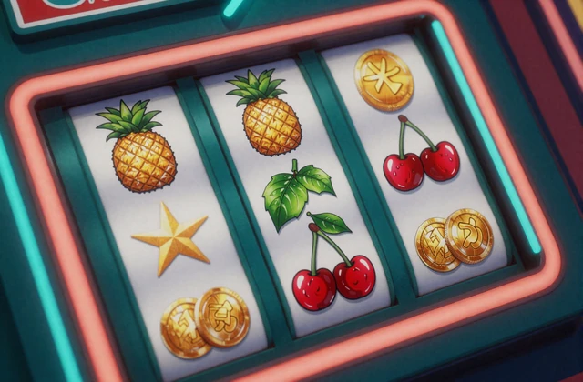 Bunte Slot-Walzen mit tropischen Symbolen - Online Slots bei OnlySpins Casino